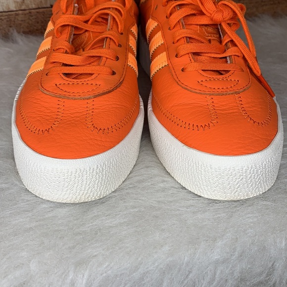 adidas | Shoes | Adidas Orange White Sambarose Tennis Shoes Sneaker | Poshmark